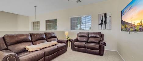 Ferienhaus, Mehrere Betten, Terrasse, Gartenblick (Bustos Maricopa) | Wohnbereich