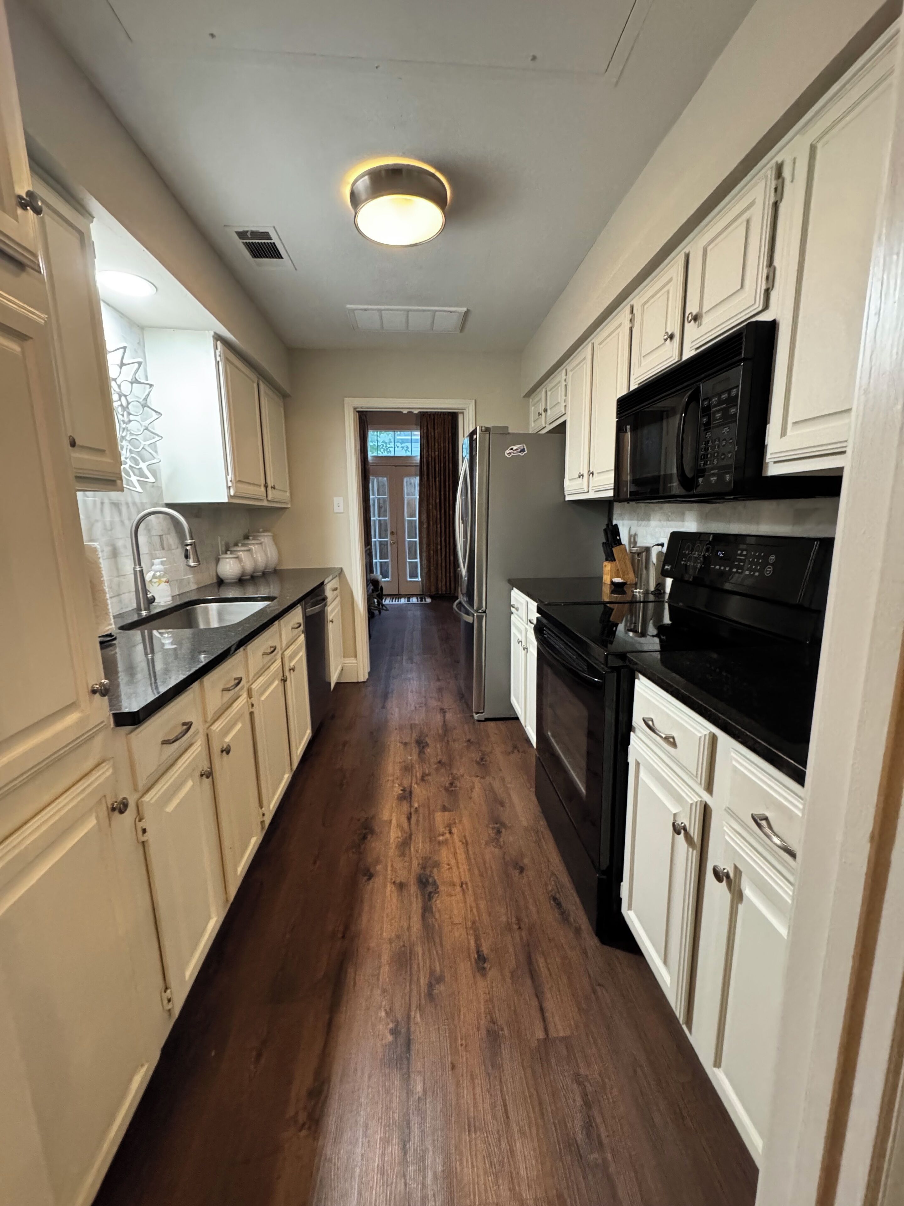 Microwave, oven, stovetop, dishwasher