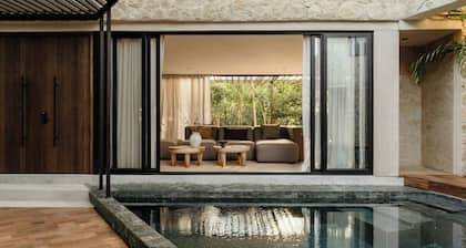 Designer Wabi-Sabi Jungle Villa with Private Pool