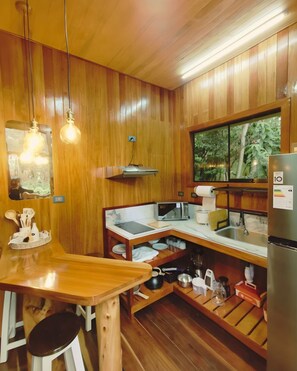 Microondas, placa de cocina