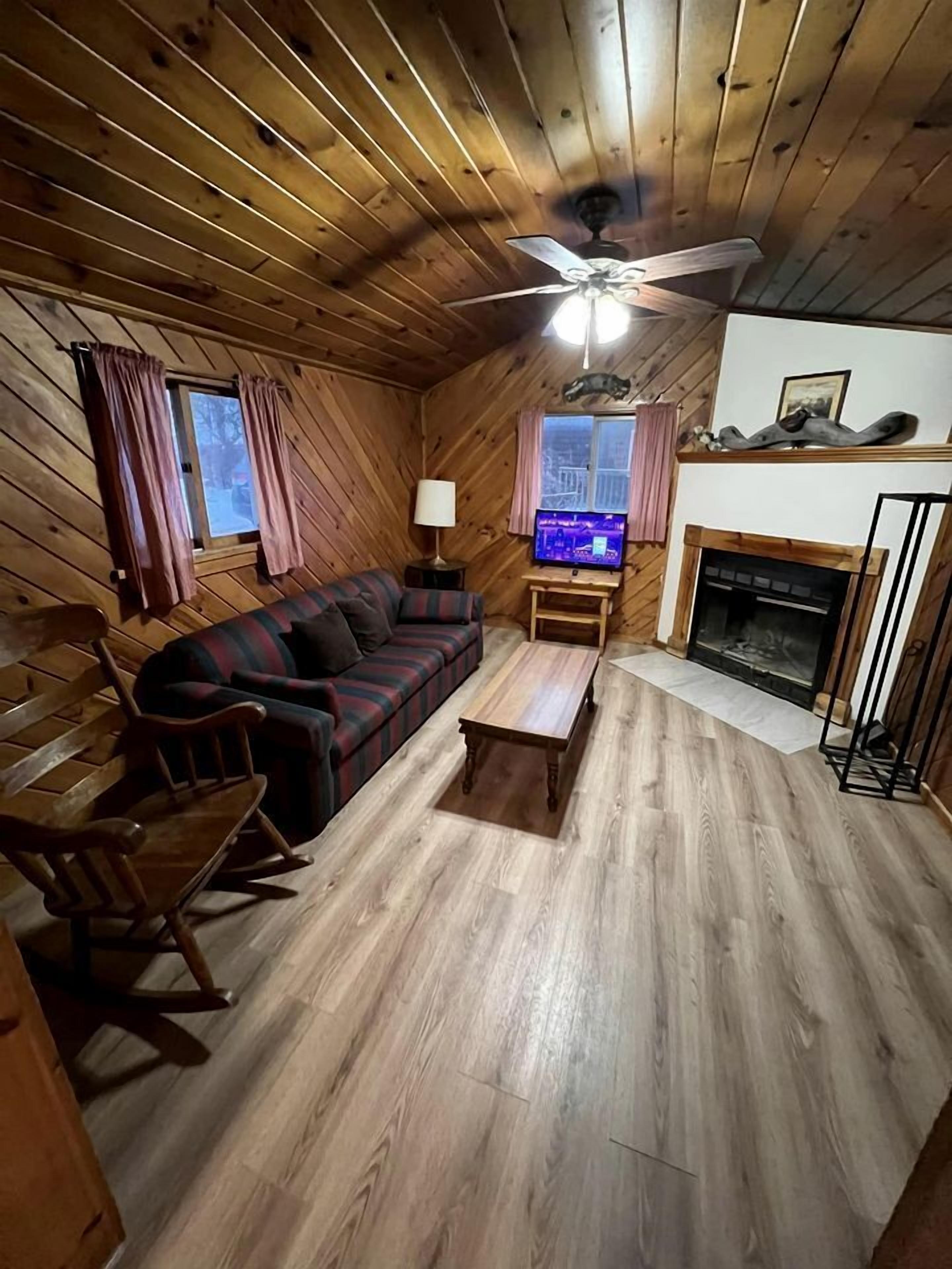 TV, fireplace, DVD player