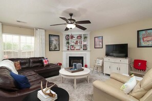 Smart TV, fireplace, offices