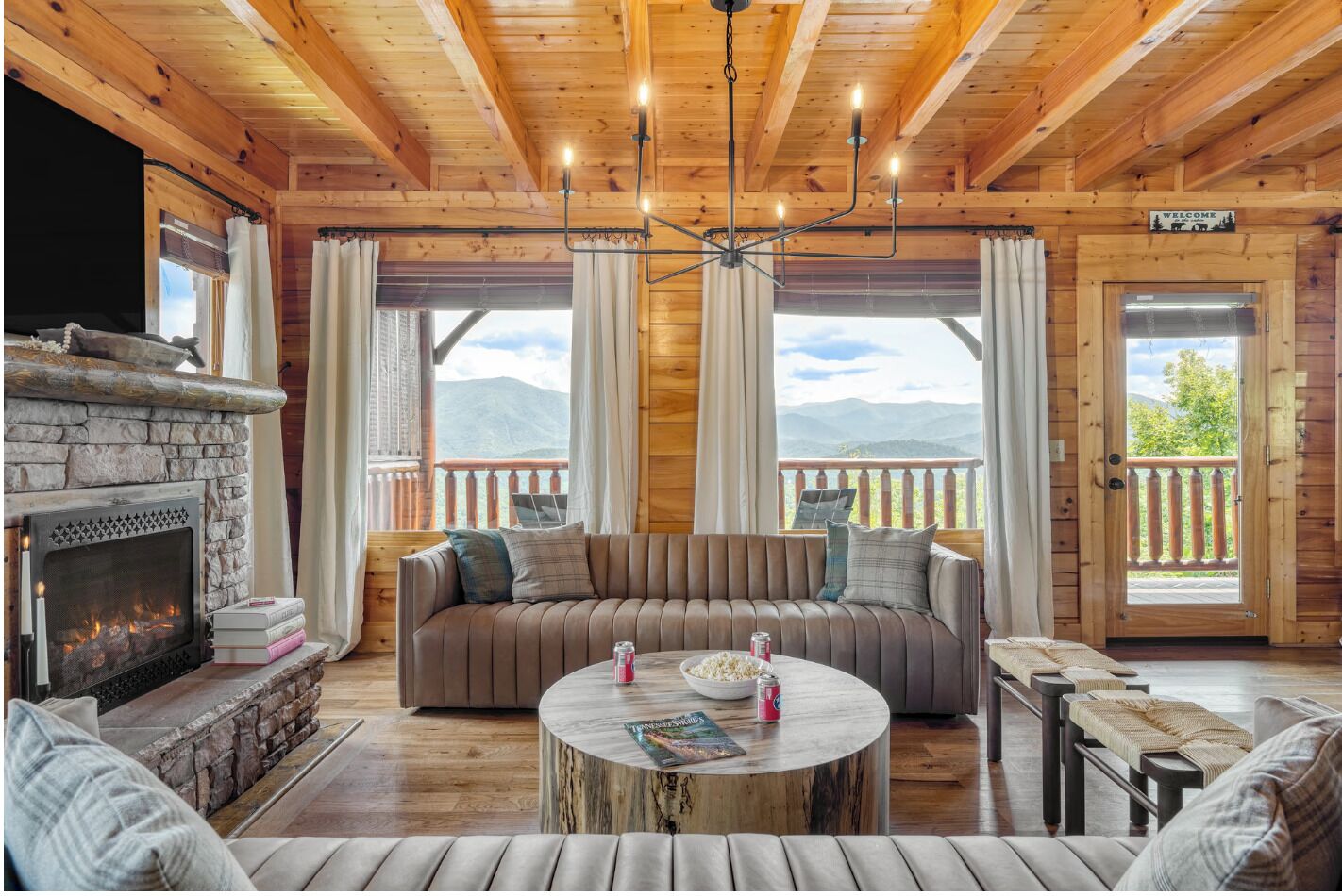 Smart TV, fireplace, video games, table football