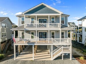 Exterior - Luxury beach home w/oceanviews, 5-BR private pool, elevator, only steps to beach (North Topsail Beach)
