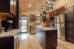 Fridge, microwave, oven, stovetop - Sanctuary Co Sauna, Hot Tub & Lake Access (Sullivan County)