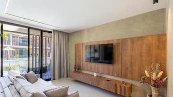 Basic Apartment | Living area | 32-inch Smart TV with digital channels