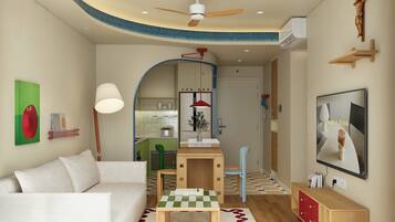 Appartamento Gallery, bagno in camera | Area soggiorno | Smart TV, caminetto, console per videogiochi, Netflix