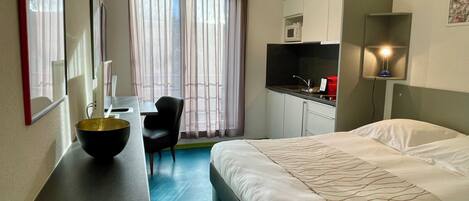 In-room safe, laptop workspace, soundproofing, iron/ironing board