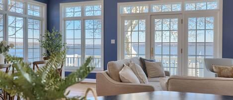 Smart TV, fireplace, foosball, table tennis