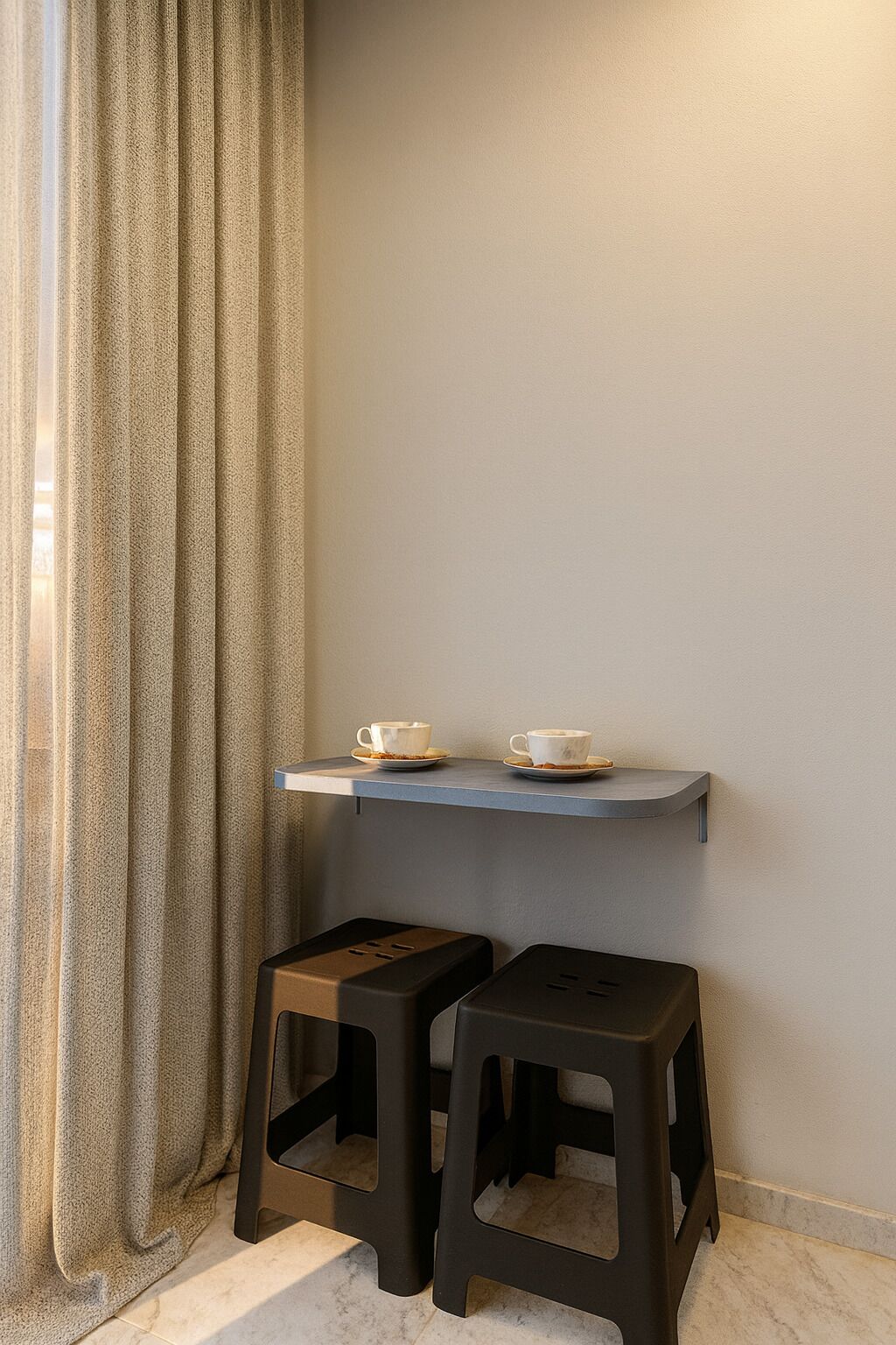 Geladeira grande, micro-ondas, cooktop