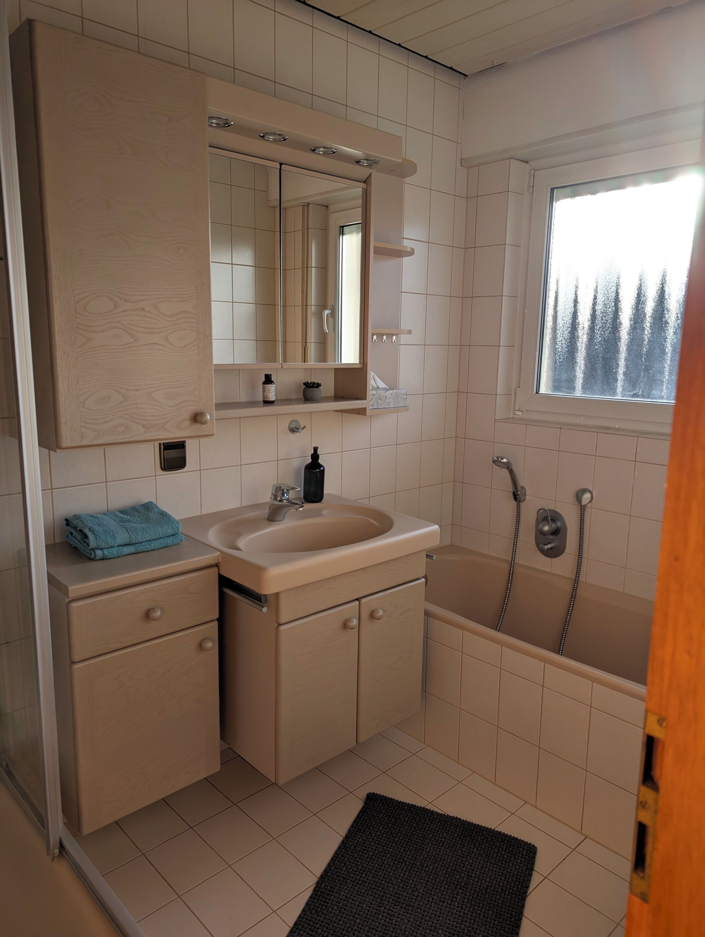 Dusche, Handtücher, Toilettenpapier