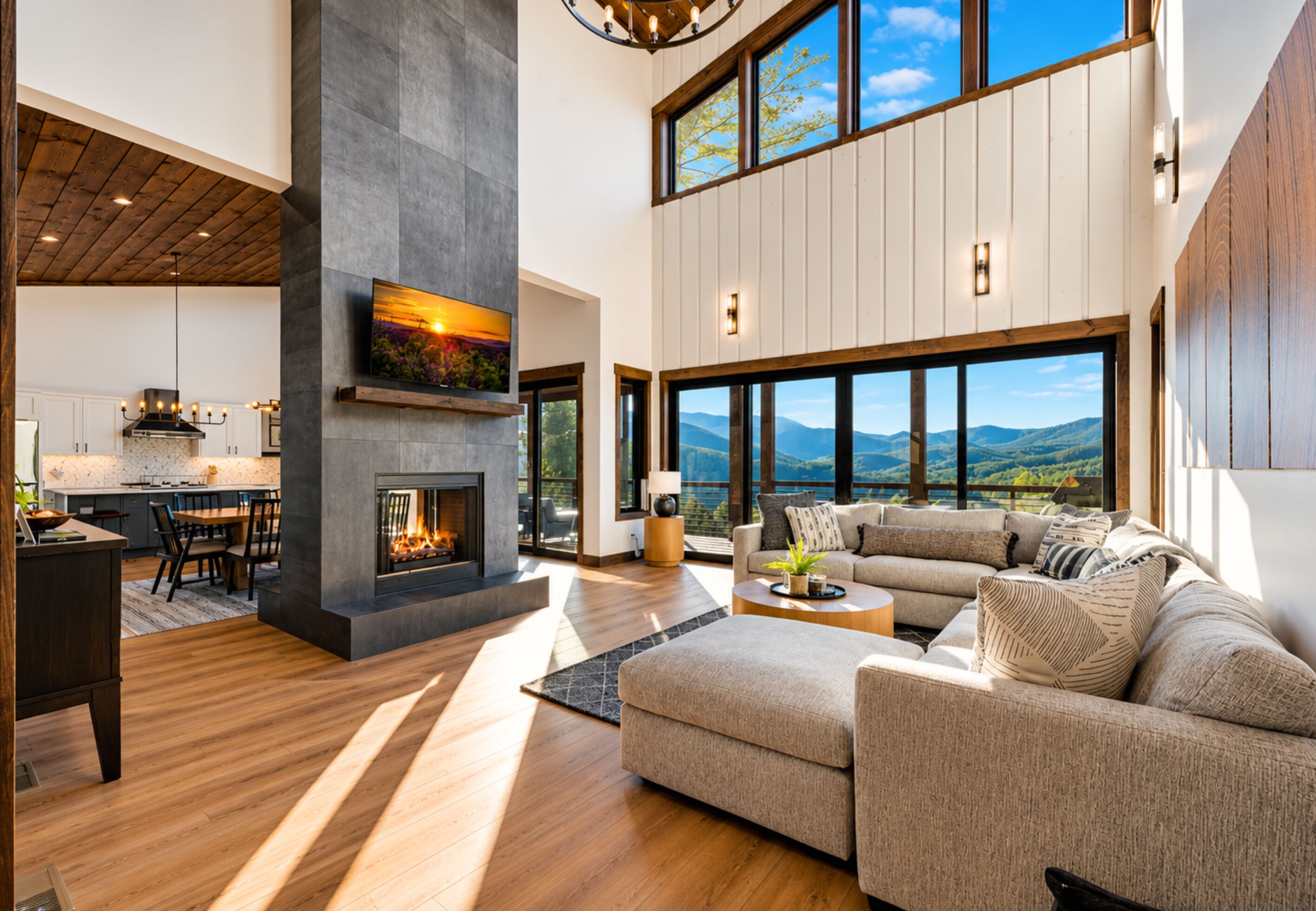 Smart TV, fireplace, table tennis