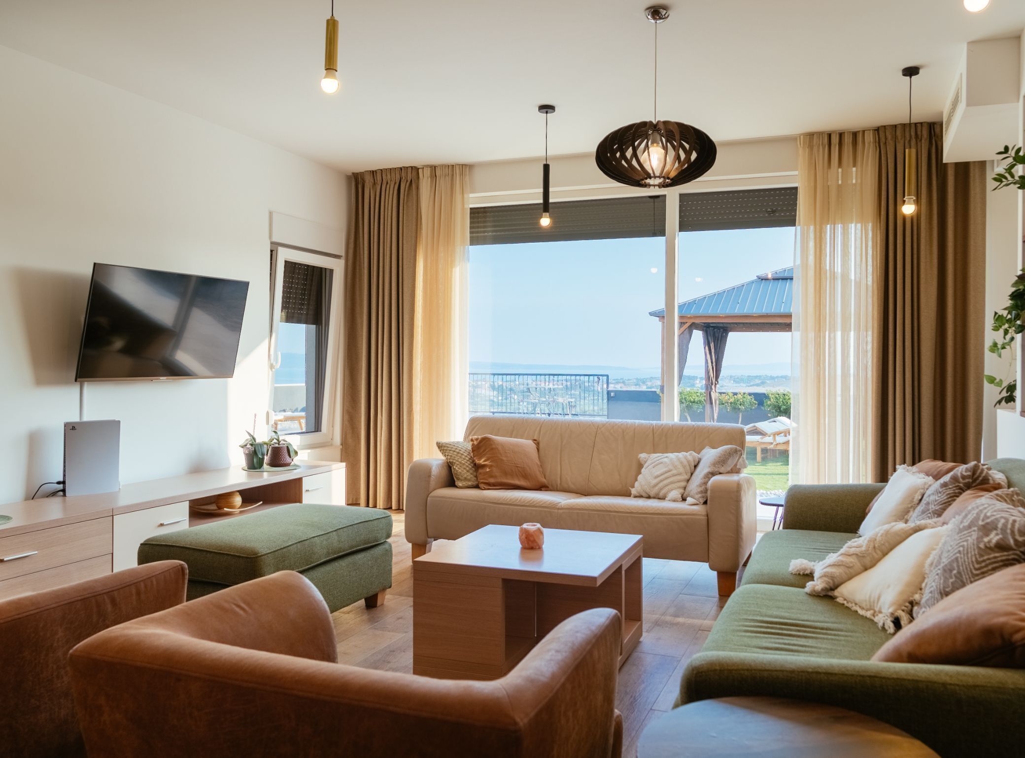 Apartment (Two Bedroom Apartment With Terrace) | Living room | 32-inch flat-screen TV with digital channels