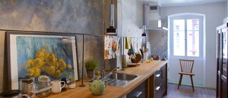 Fridge, oven, stovetop, dishwasher