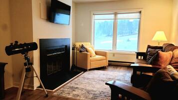 TV, fireplace, table tennis
