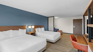 Desk, blackout curtains, iron/ironing board, free WiFi