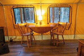 Dining - Safari Glamping Tent | Forest Retreat & Hot Tubs! (Bocabec)