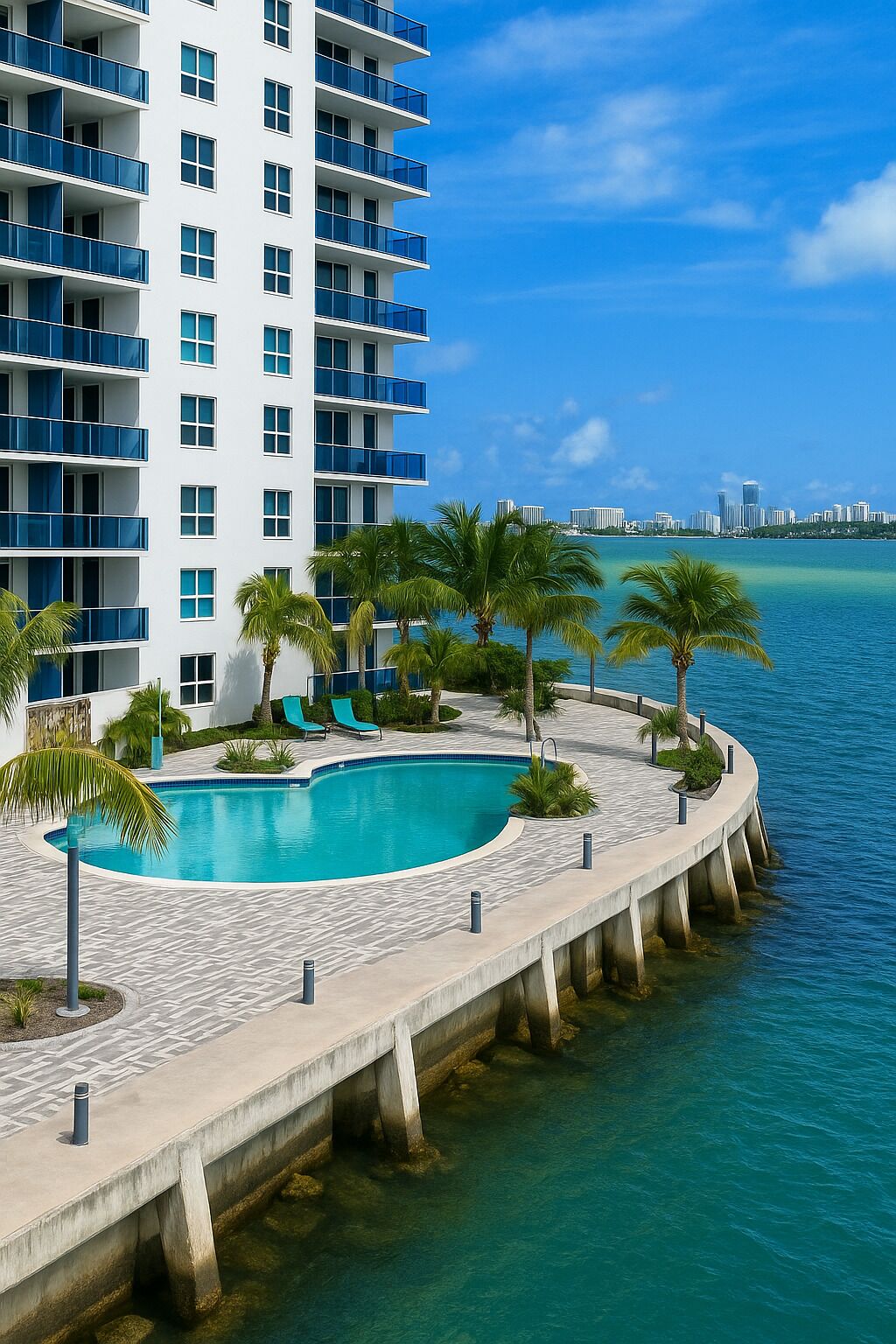 Een buitenzwembad, een verwarmd zwembad