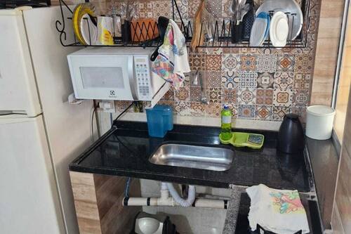 Economy-Apartment | Eigene Küche | Kühlschrank, Herdplatte, Toaster, Kochgeschirr/Geschirr/Besteck