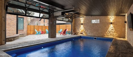 Indoor pool, a heated pool
