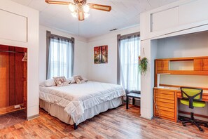 2 bedrooms, iron/ironing board, bed sheets