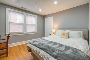 Desk, iron/ironing board, internet, bed sheets
