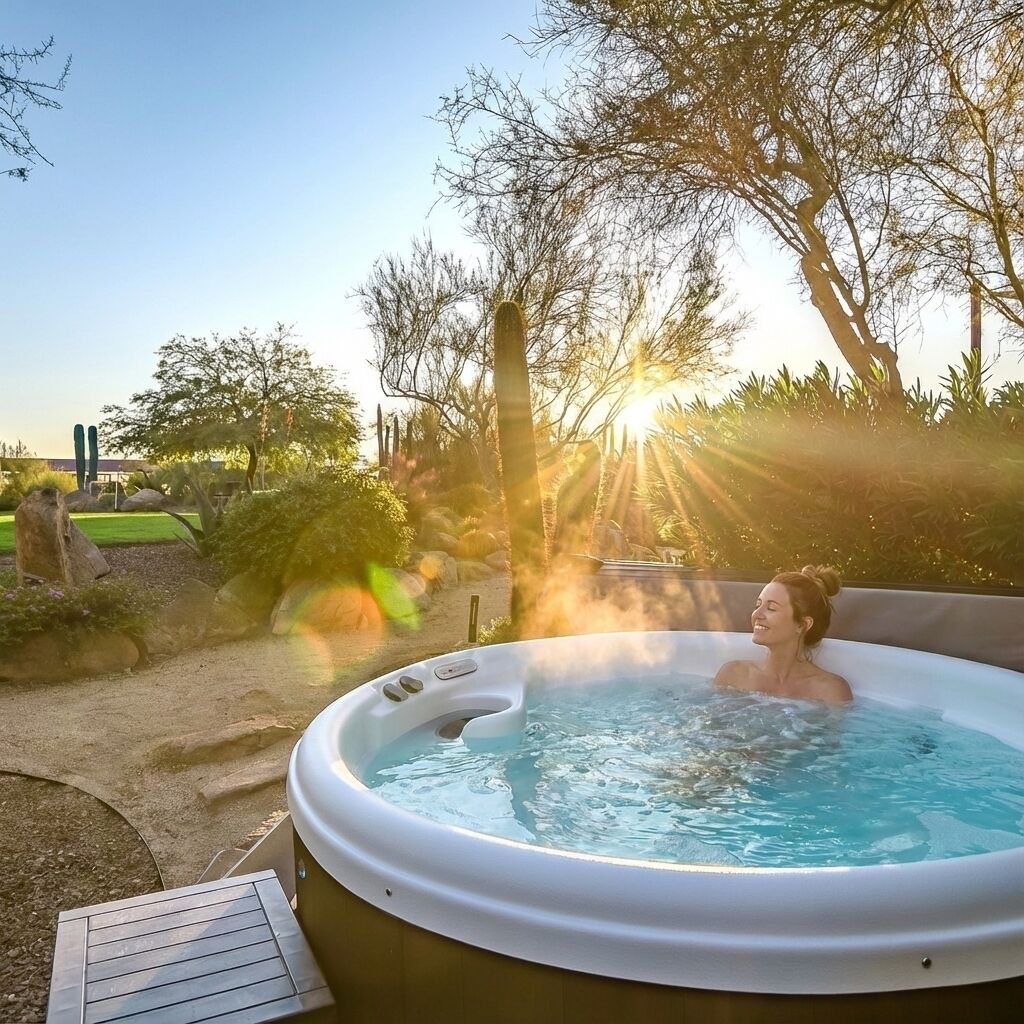 Outdoor spa tub