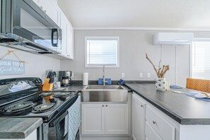 Microwave, oven, stovetop, dishwasher