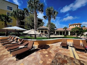 Terrace/patio - Disney • Lake & Pool View 3BR Condo • Pet Friendly • WorldQuest (Orlando)