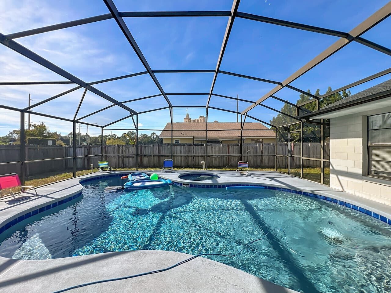 Outdoor pool, a heated pool