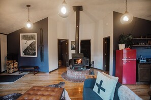 Smart TV, fireplace - The RoundHaus - Hip & Peaceful Cabin in the Woods @ Base of Snowshoe Mtn (Snowshoe)
