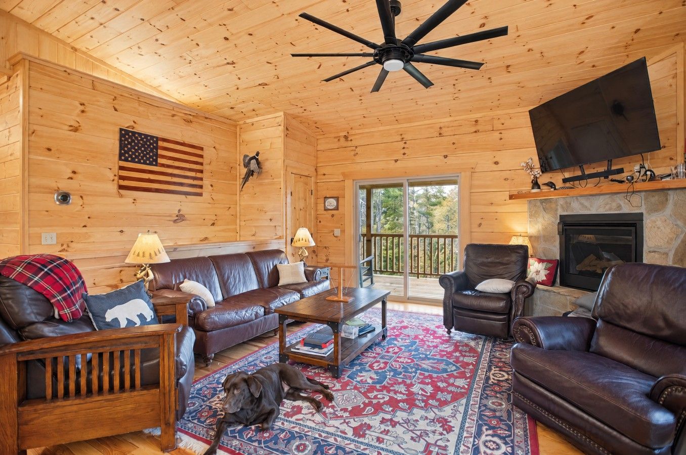 Living Room | Fireplace | Patio Access