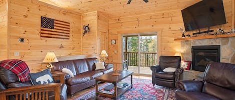 Living Room | Fireplace | Patio Access