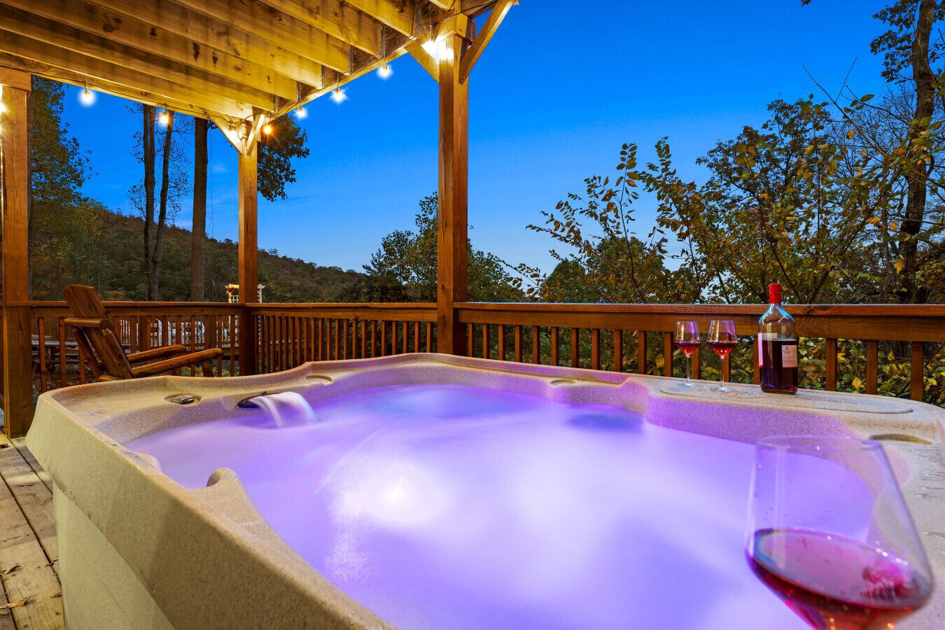 Cabin, Mountain View | Outdoor spa tub