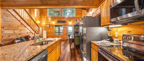 Cabane, vue montagne | Cuisine privée