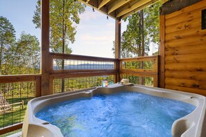 Cabin, Mountain View | Outdoor spa tub - The Great Smoky Haven (Sevierville)