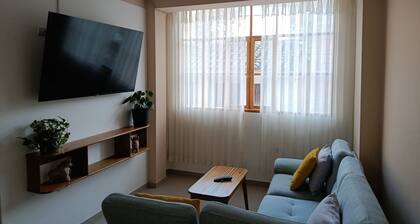 Apartment with mountain view.