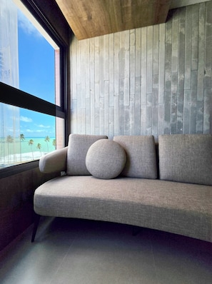 Apartment | Living area - Apê vista-mar 3 min da praia (Maceió)