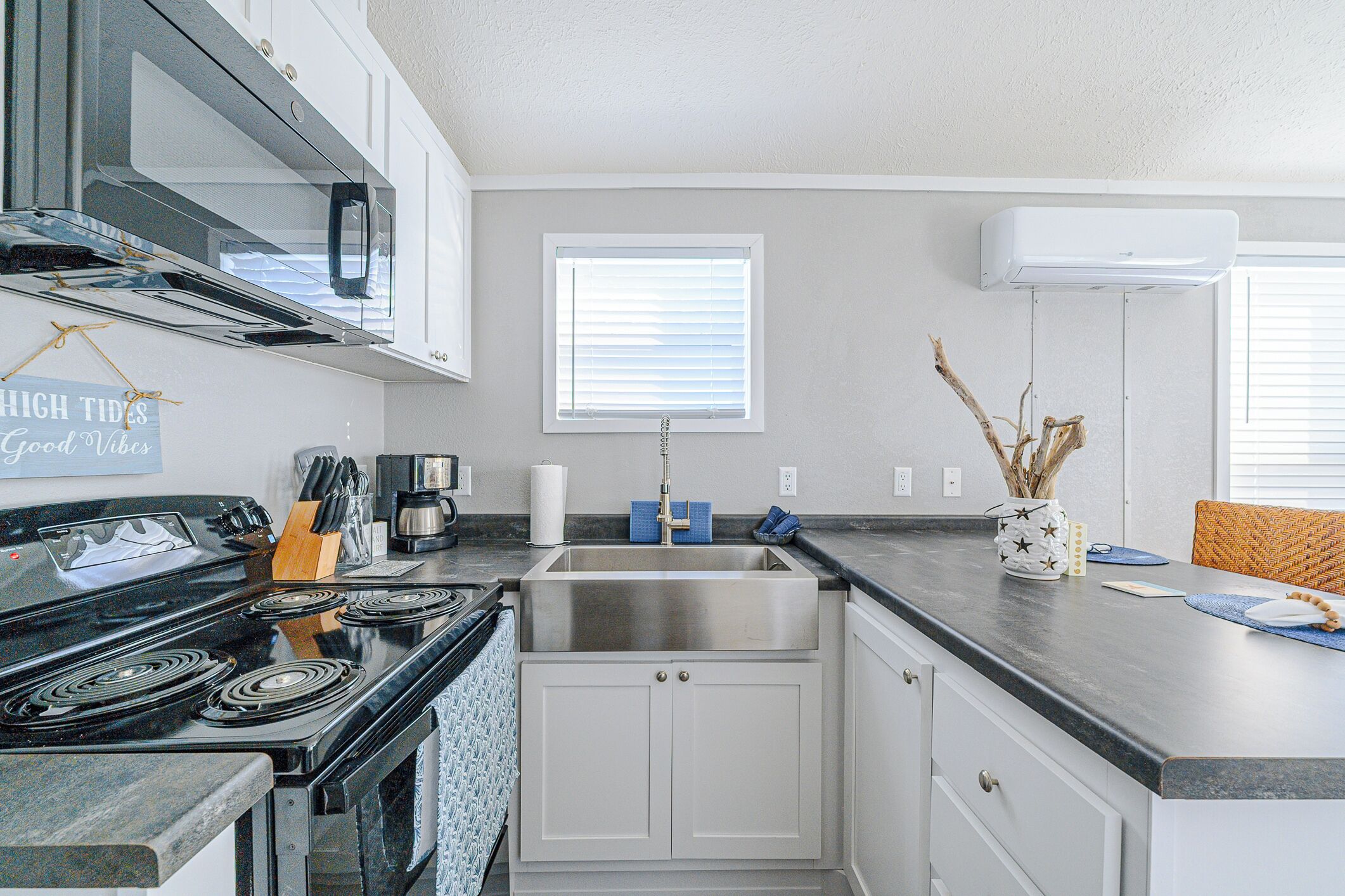 Microwave, oven, stovetop, dishwasher
