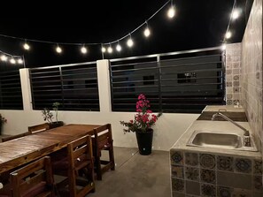 Outdoor dining - Modern Casa, Gated Entry, Pool, Grill, Near Beach! (San Carlos)