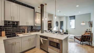 Microwave, oven, stovetop, dishwasher