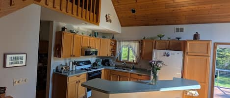 Kjøleskap, mikrobølgeovn, ovn og kokeplater