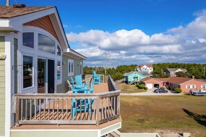 Terrace/patio - 7155 - Waves N Rays, a spacious 4-bedroom retreat in Waves, NC. (Waves)