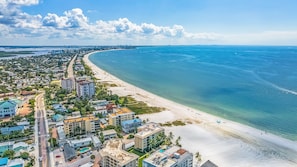On the beach, sun-loungers, beach towels - NEW LISTING Beachfront Top Floor Corner & Panoramic Views! Walk to Everything! (Fort Myers Beach)