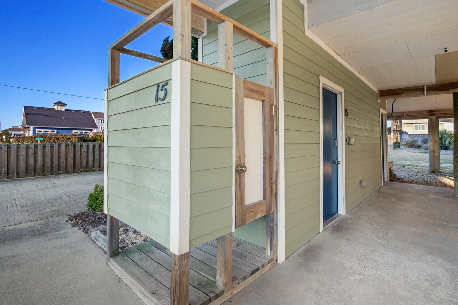 Outdoor Shower: Rinse off the sand after a beach day in the convenient outdoor shower.