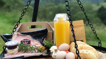 To-go breakfast for a fee on weekends