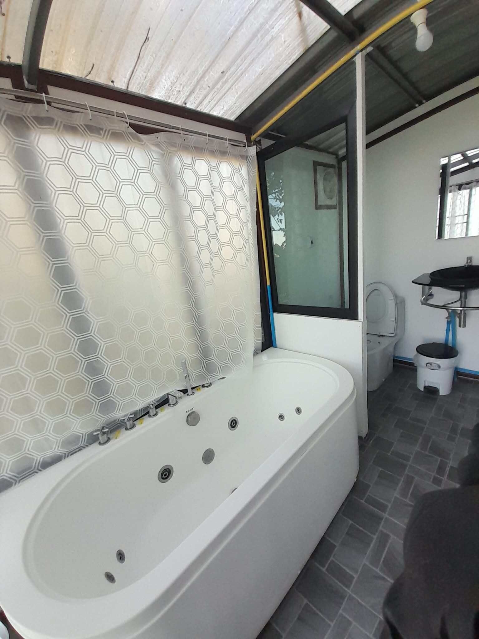 Luxury House | Bathroom | Shower, hair dryer, towels, soap