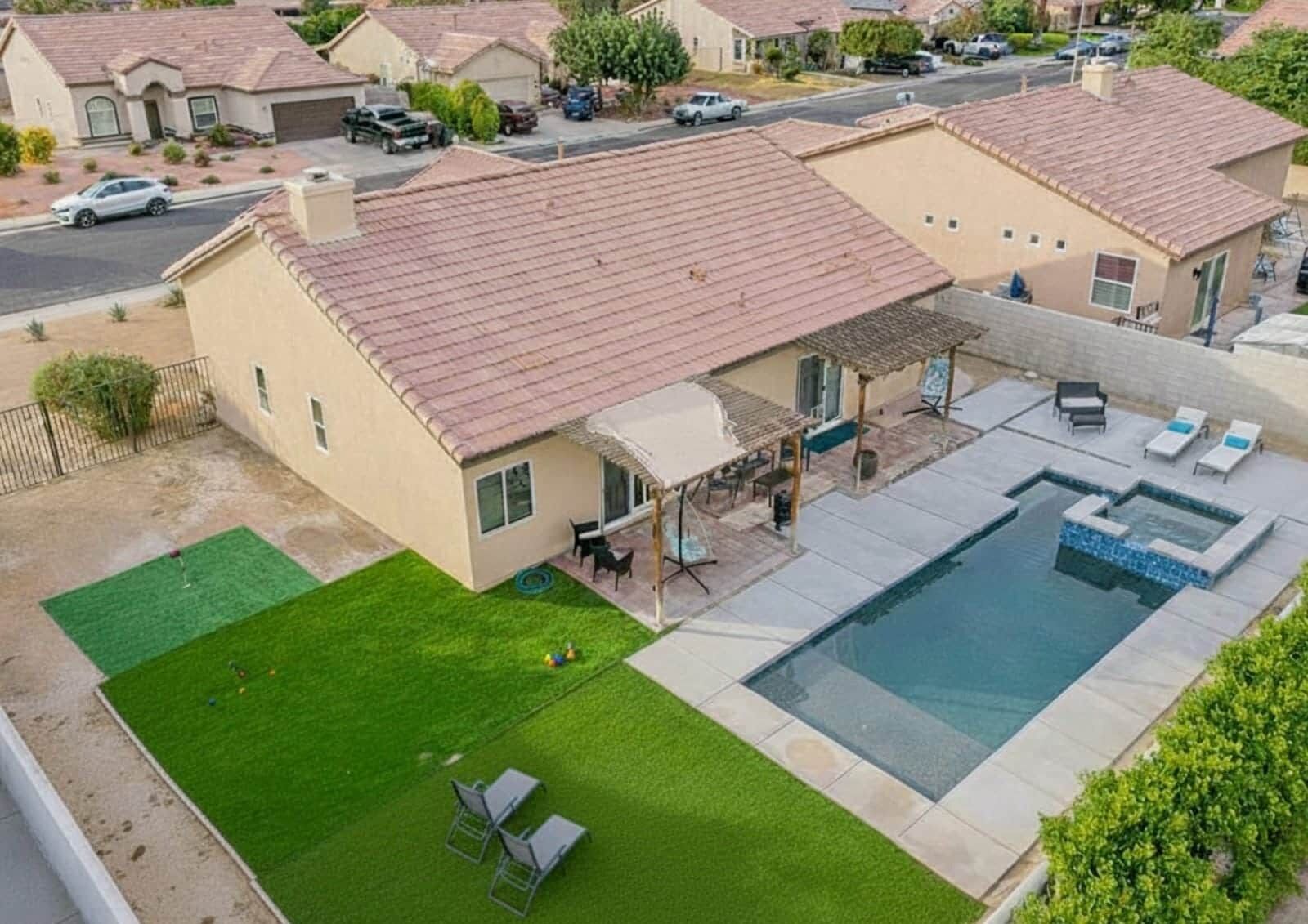 A heated pool