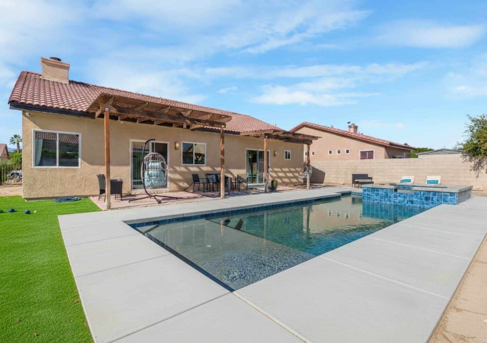 A heated pool