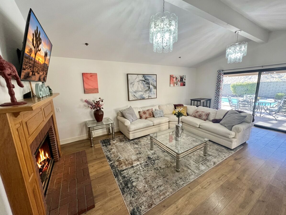 TV, fireplace, table football, ping pong